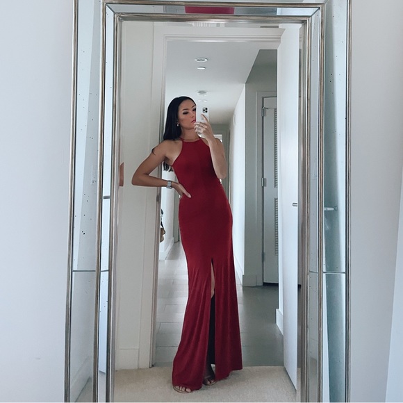 strapless open back dress Leonardo Sport Satin Man Shirt Red 45/2XL main image 1